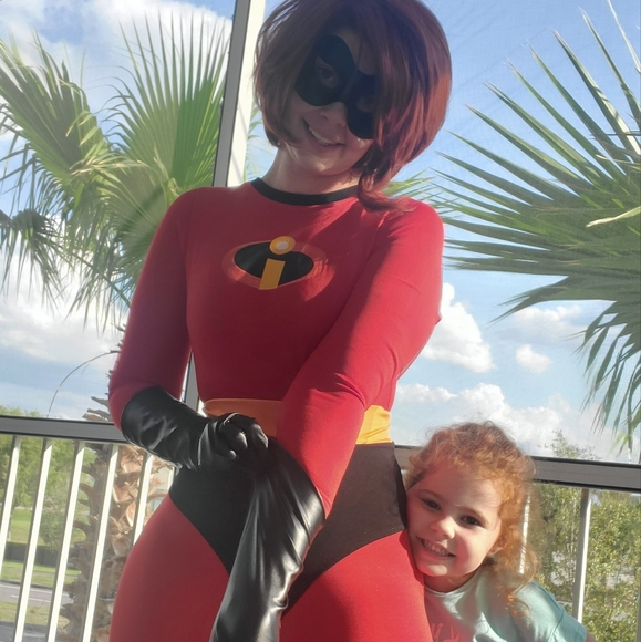 Handmade The Incredibles 2 Elastigirl Helen Parr Cosplay Costume w/ Wig - Picture 4 of 6